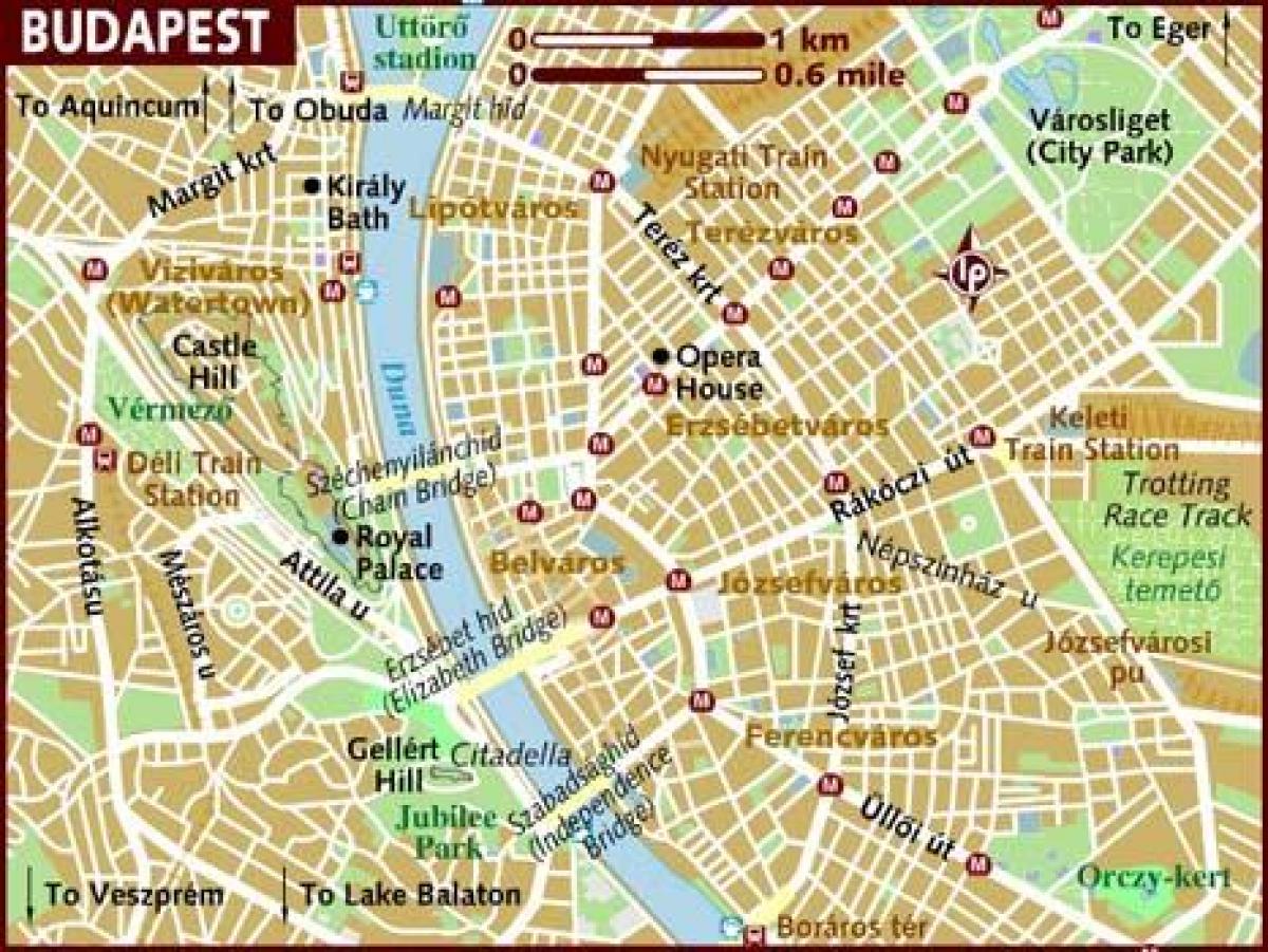 city map of budapest hungary