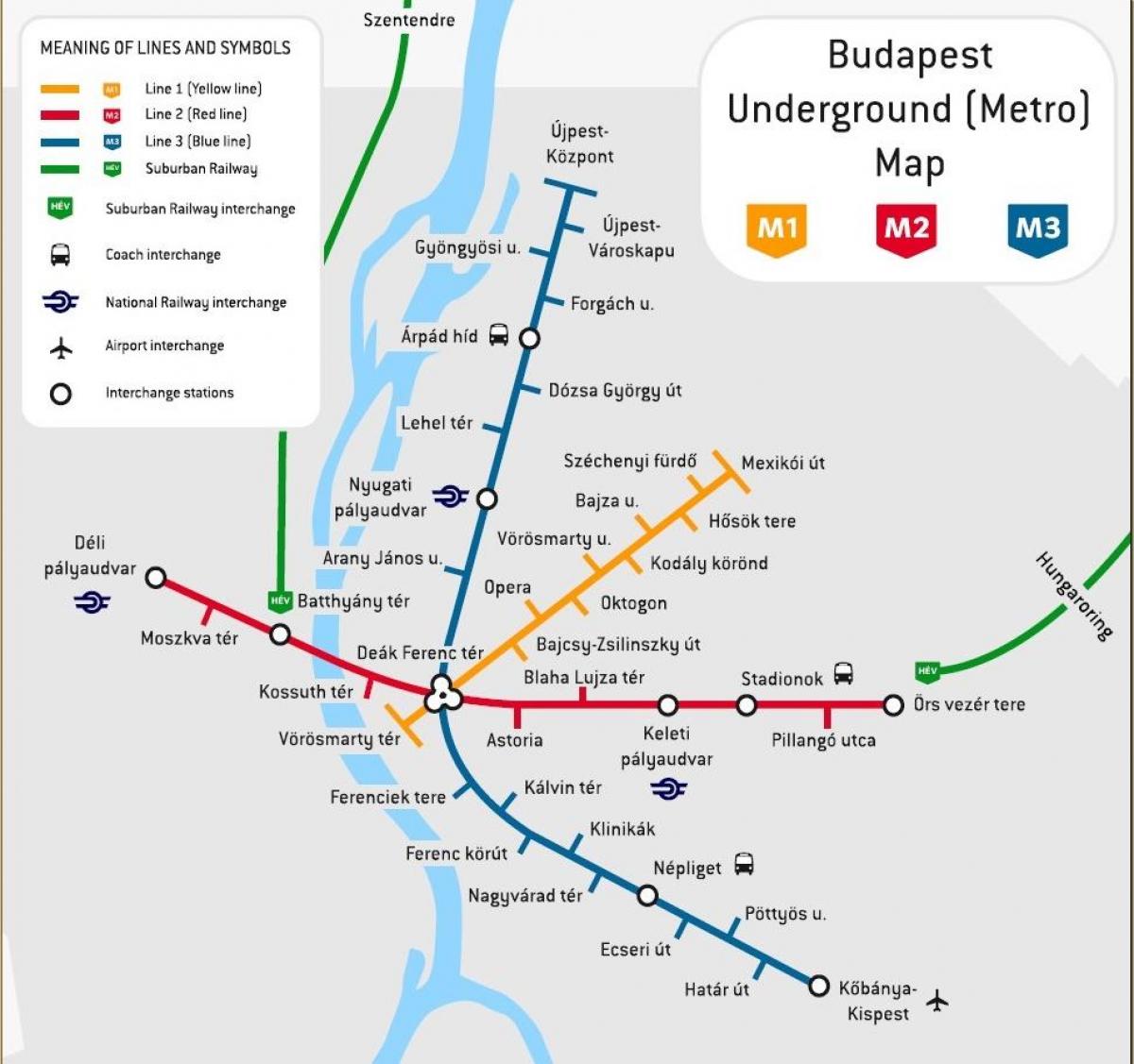 metro map budapest hungary