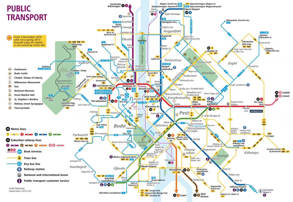map of budapest public transport