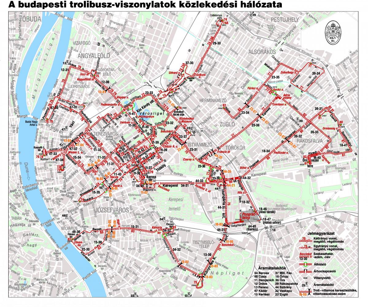 map of budapest trolley