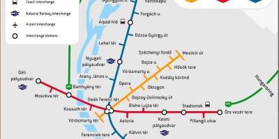 Metro map budapest hungary