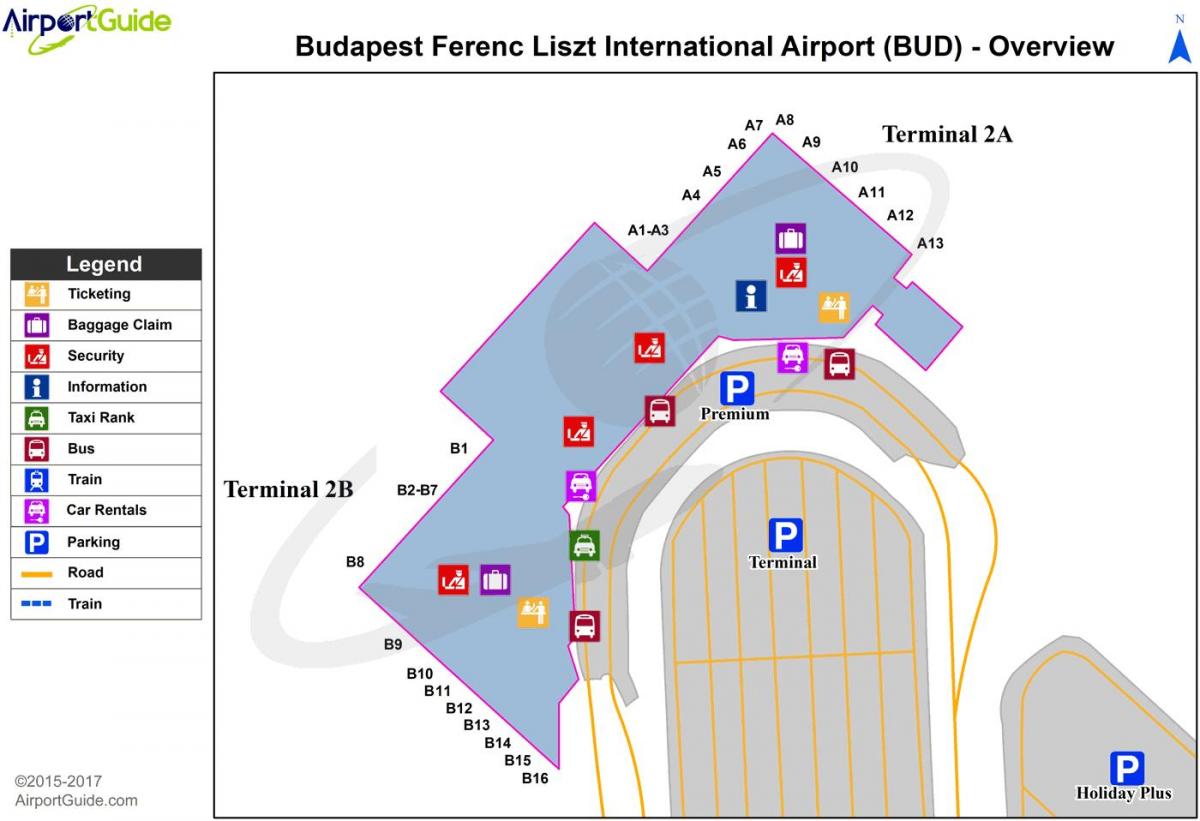 budapest map airport