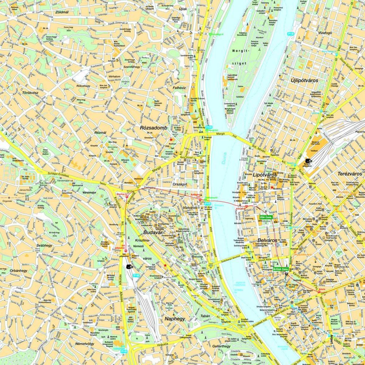 map of budapest and surrounding area