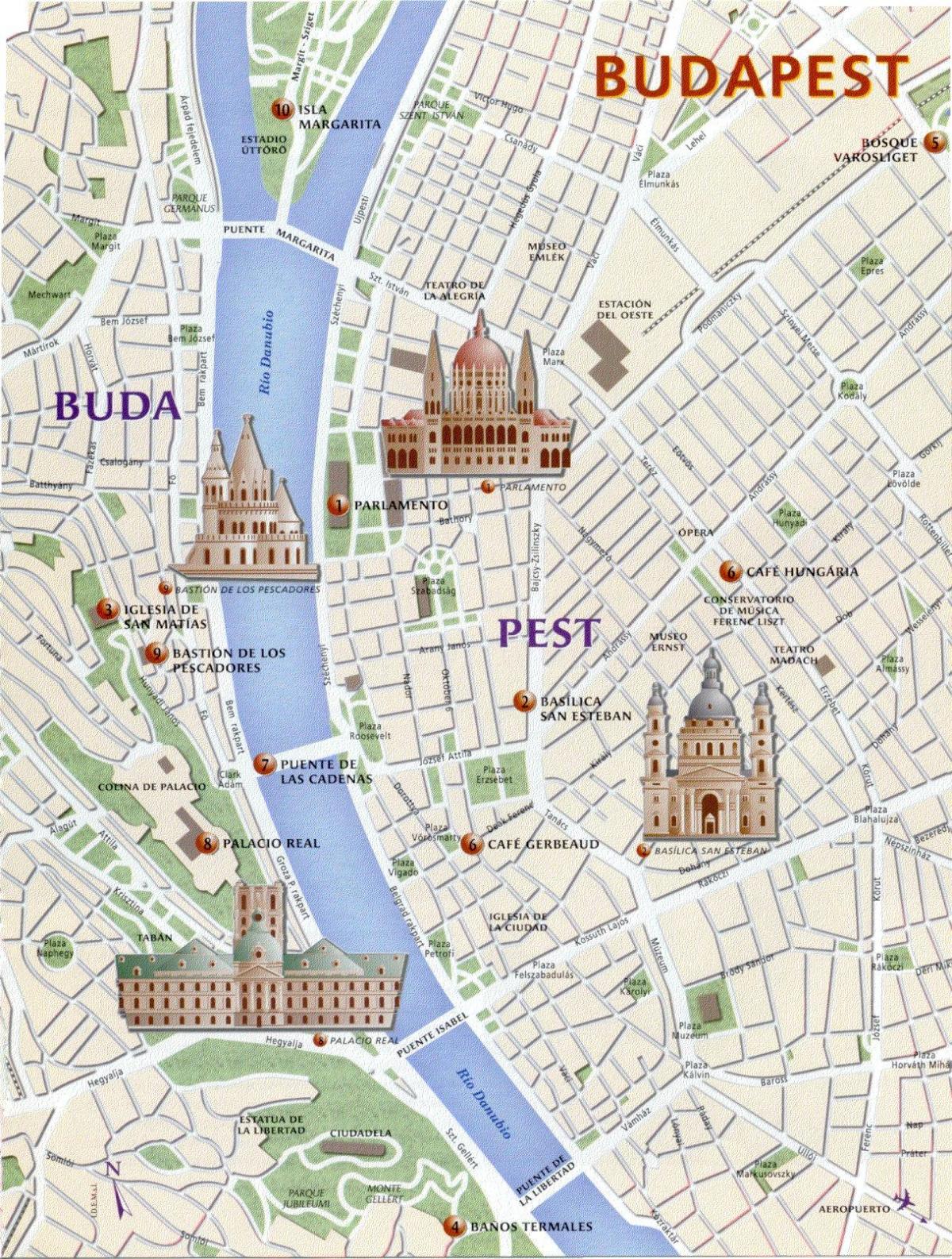 budapest landmarks map
