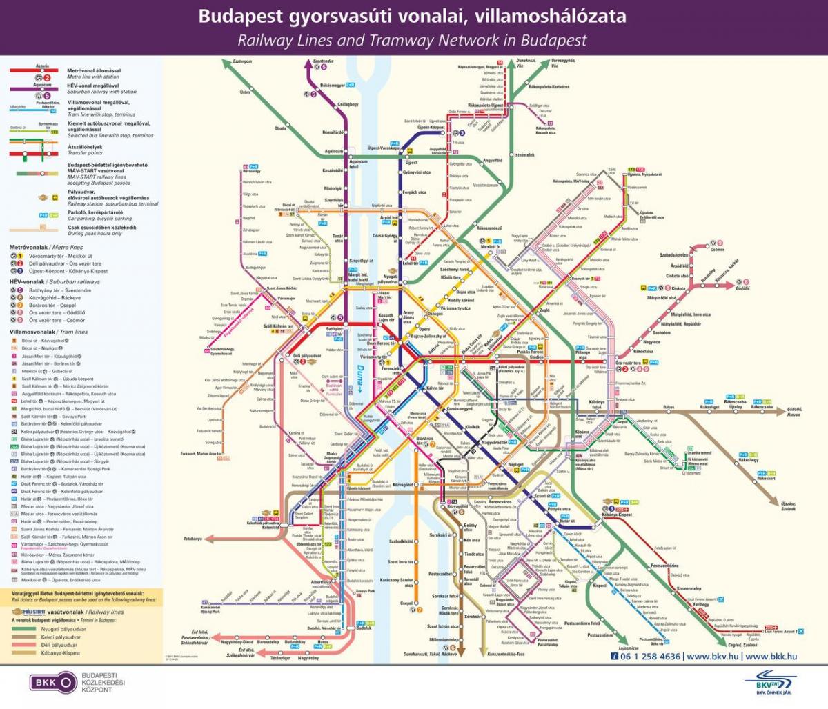 budapest public transit map