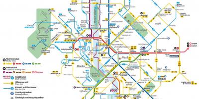 Budapest bus lines map